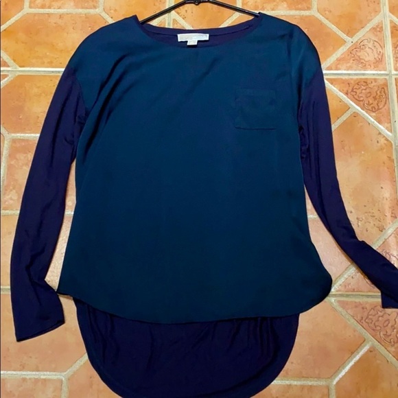 MICHAEL Michael Kors Tops - Michael Kors Navy Long Sleeve Blouse Size M